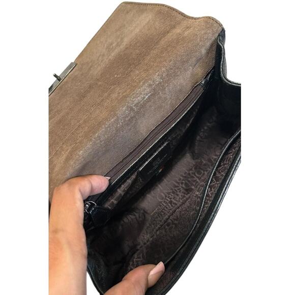 Bruno Magli Designer Italian Leather Crossbody Purse Bag - Picture 7 of 8